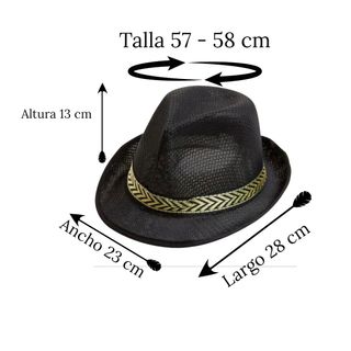 Lote 12 Sombreros Fedora Negro Fiesta Adulto