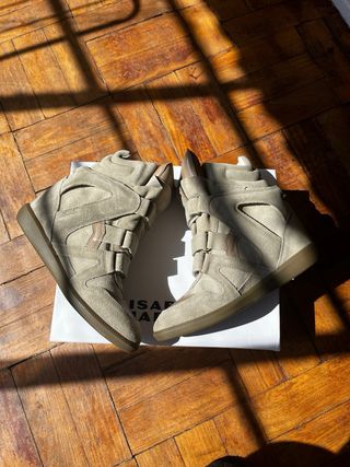 Isabel Marant Beckett Suede Sneakers Bege