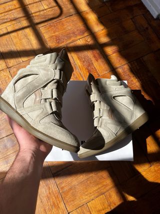 Isabel Marant Beckett Suede Sneakers Bege