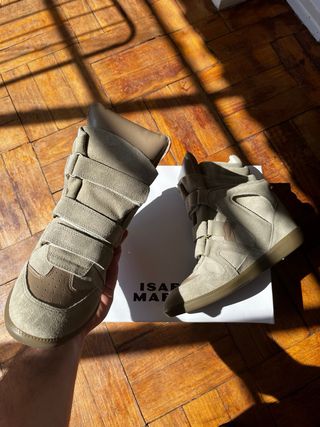 Isabel Marant Beckett Suede Sneakers Bege