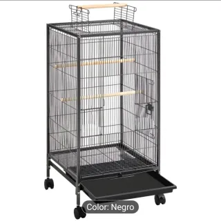 Jaula para pájaros negra