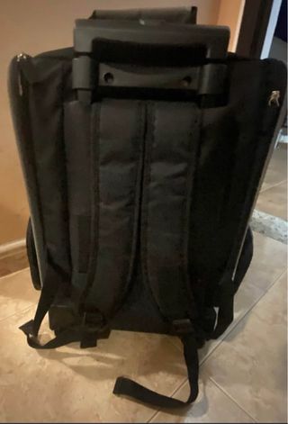 Transportín para mascotas negro y gris