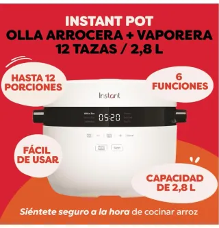 Olla Arrocera y Vaporera Instant Pot 2.8L