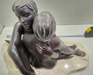 FIGURA DE BRONCE PAREJA AMANTES DE ITALICA