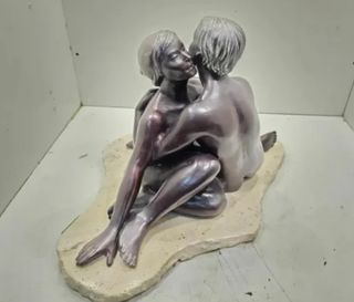 FIGURA DE BRONCE PAREJA AMANTES DE ITALICA