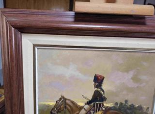 RUIZ SIERRA CUADRO OLEO SOLDADO A CABALLO