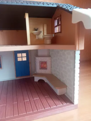554 Playmobil casa chalet alta montaña esquiadores