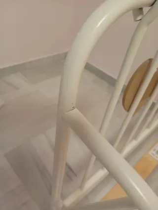 Cama infantil Minnen IKEA blanca con somier luroy