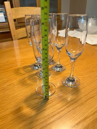 Copas de sidra de cristal