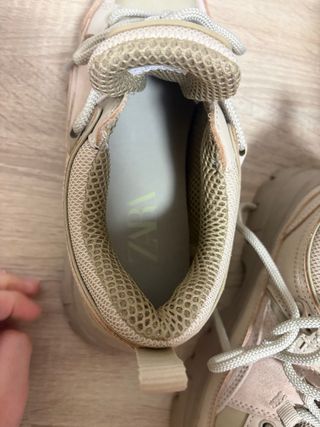 Zapatos Zara Beige y Verde