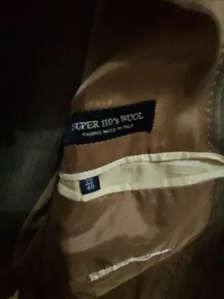Traje chaqueta rayas marrón