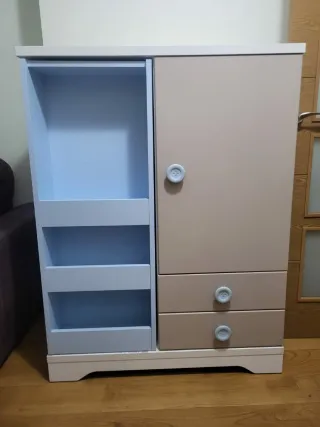 Armario infantil 2 puertas y 2 cajones