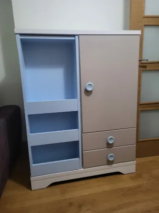 Armario infantil 2 puertas y 2 cajones