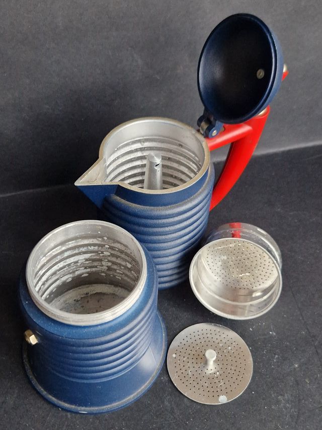 Caffettiera Calderoni Memphis Blu/Rosso