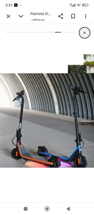 Patín Eléctrico Azul y Negro