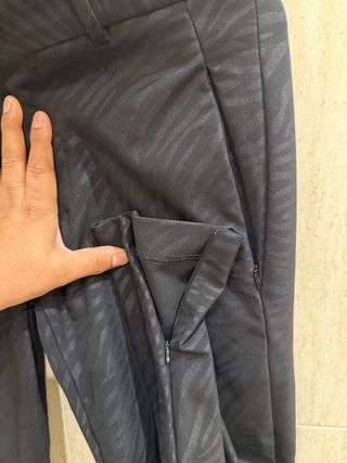 Pantalón Zara Negro Estampado Rayas