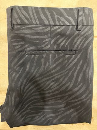 Pantalón Zara Negro Estampado Rayas