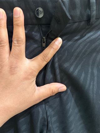 Pantalón Zara Negro Estampado Rayas