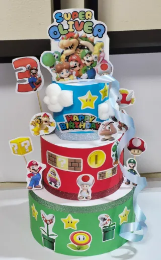 Torta polistirolo Super Mario 3 Oliver
