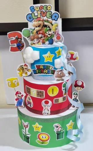 Torta polistirolo Super Mario 3 Oliver