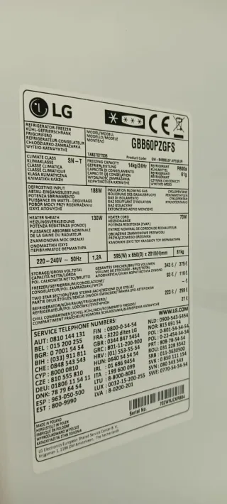 Nevera LG no Frost A+++ Acero Inoxidable