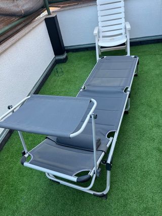 Tumbona Kesser regulable con parasol