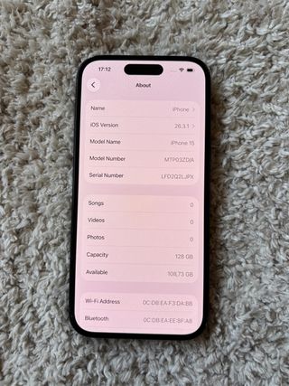 iPhone 15 Preto 128GB Usado Sem Caixa Grade C