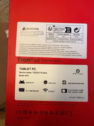 Tablet Internet Pritom TronPad Nero