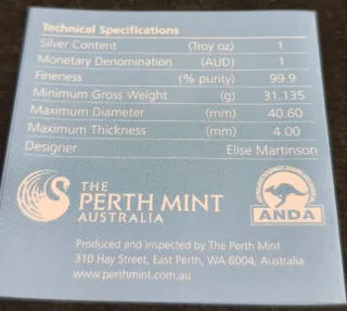 Moneda Plata 1oz Celebrate Australia