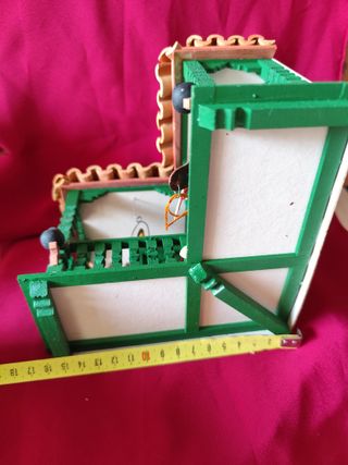 Casita Artesanal Colombiana Madera Terracota