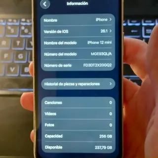 IPHONE 12 MINI 256GB - 100% BATERIA