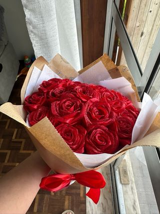 Flores eternas de cetim - buquês