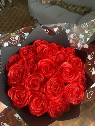 Flores eternas de cetim - buquês