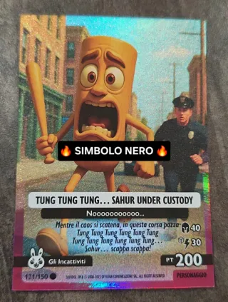 Carta Brainrot 121 Nucleare ☢️⚫ Simbolo Nero