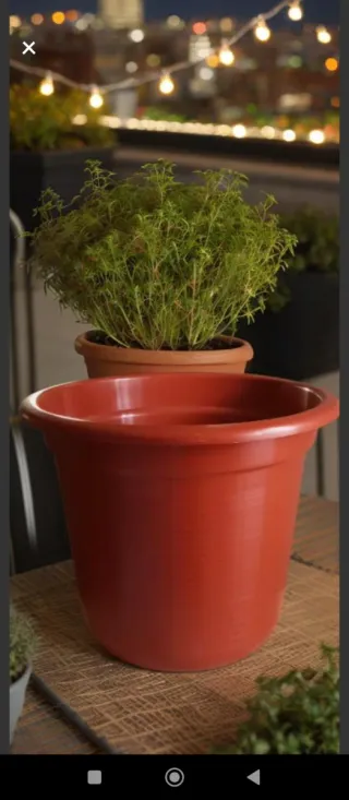 Maceta grande marrón 60 cm