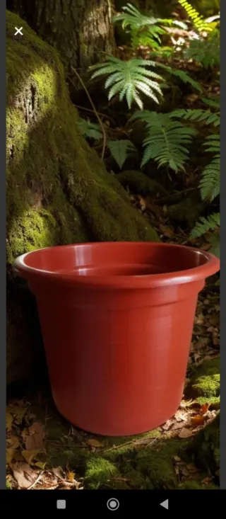 Maceta grande marrón 60 cm