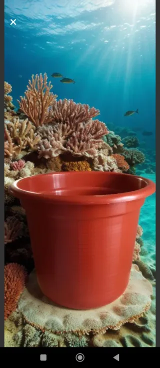 Maceta grande marrón 60 cm