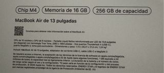 MacBook Air 13 M4 16GB RAM 256GB SSD