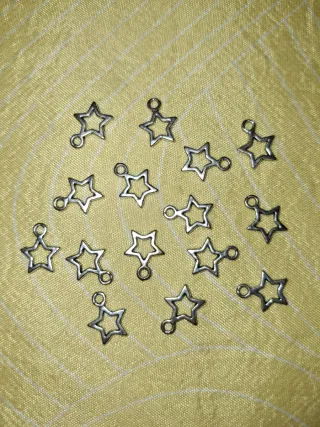 Dijes de Estrella Metal Plateado