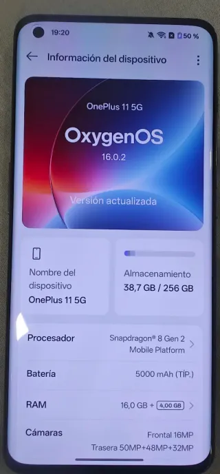 OnePlus 11 256GB 16GB RAM Como Nuevo