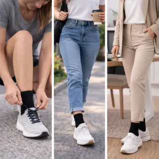 Pack 6 Pares Calcetines de mujer Deportivos Negros