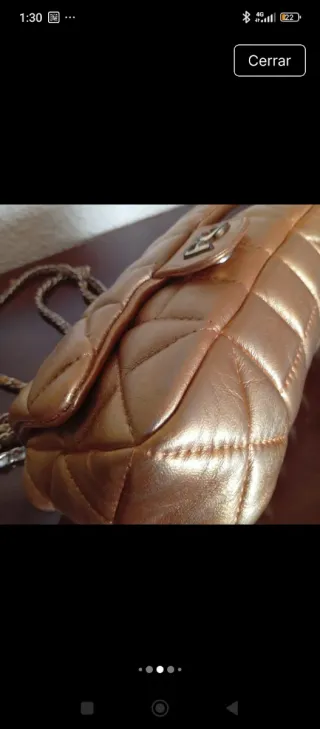 Bolso Purificación García Piel Dorado