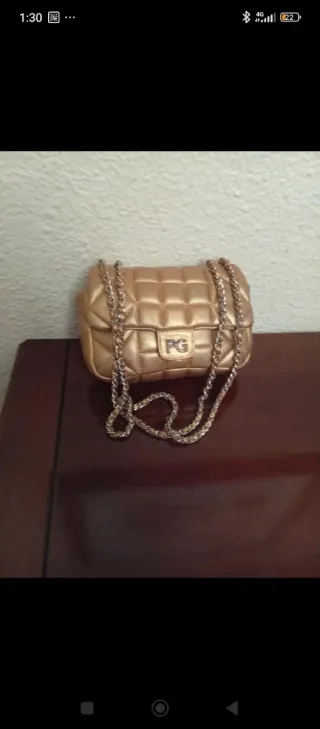 Bolso Purificación García Piel Dorado