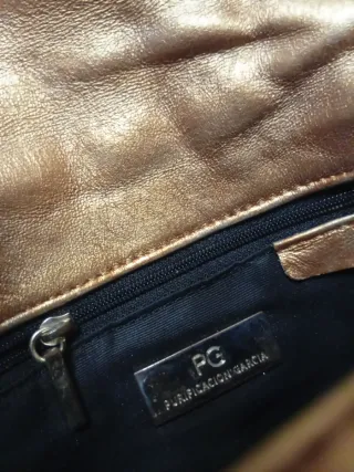 Bolso Purificación García Piel Dorado