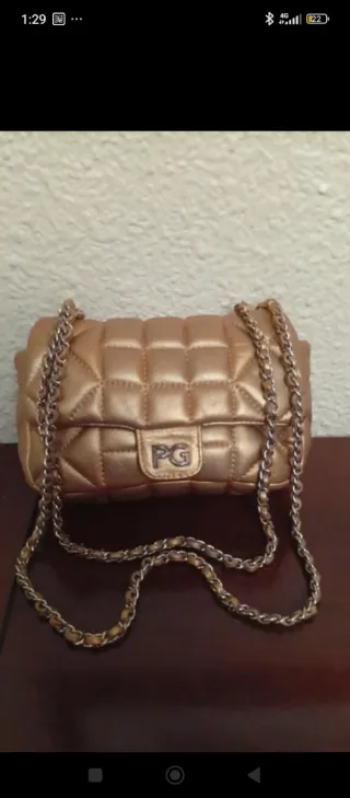 Bolso Purificación García Piel Dorado