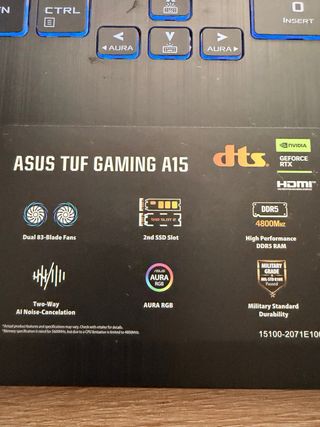 ASUS TUF A15 RTX3050 16GB como nuevo poco uso