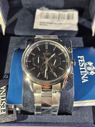 Orologio Festina Cronografo Nero Argento