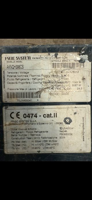 Grupo Frío Industrial Dorin 7CV + Recipiente