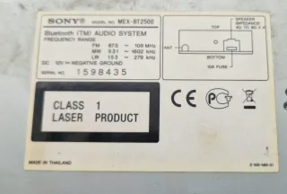 Sony MEX-BT2500 Autorradio Bluetooth mp3