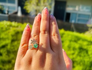 Anillo Plata 925 Esmeralda